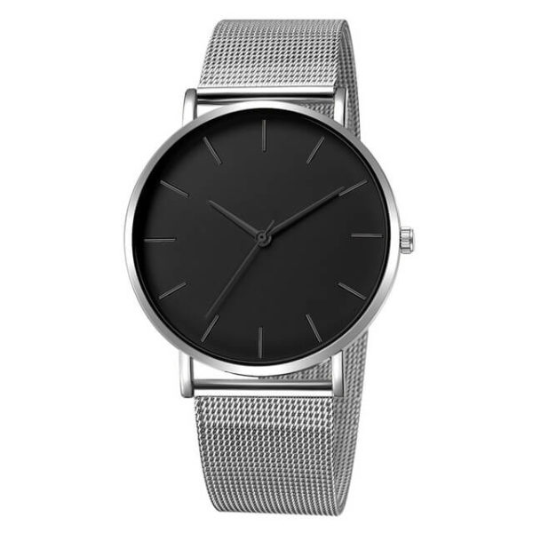 Army Stainless Steel Men's Wrist Watch Silver Black L