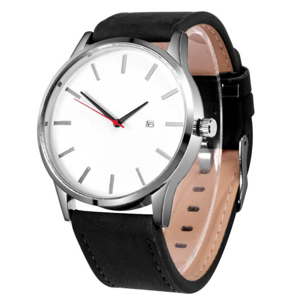 Men's Casual Sport Quartz watch black white