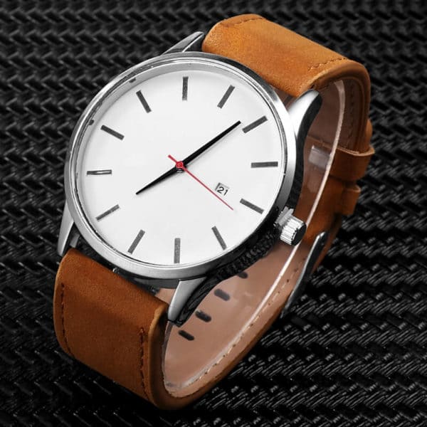 Men's Casual Sport Quartz watch brown white