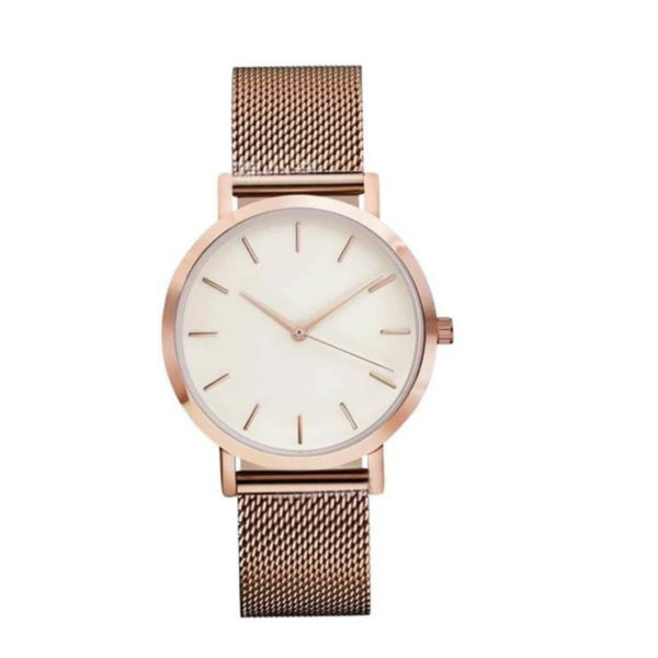 Men's Steel Strap New Style Quartz Watch rose gold