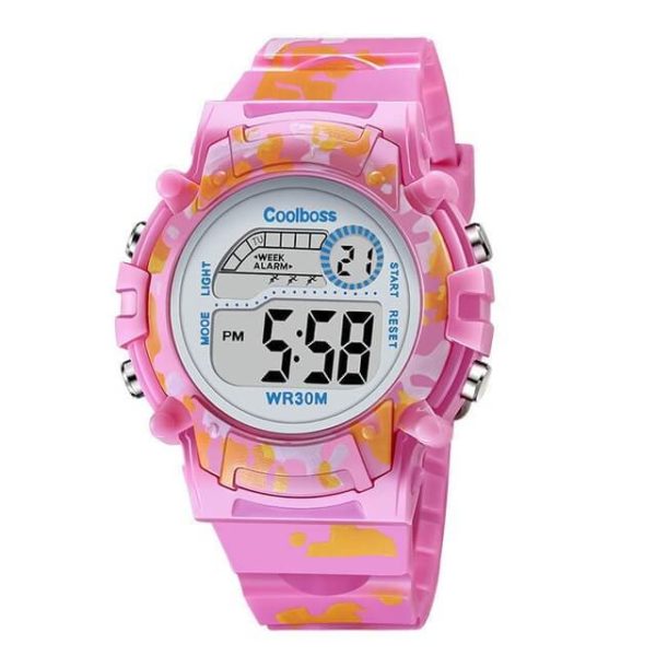 Waterproof Kids Digital Watch Pink