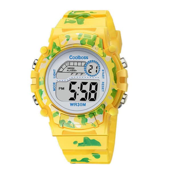 Waterproof Kids Digital Watch Yellow
